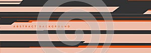 Abstract modern wide sports banner background design with horizontal modern shapes and lines