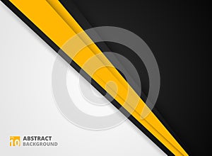 Abstract of modern yellow black and white background.