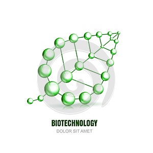 Abstract molecular cell structure of leaf.