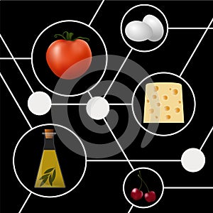 Abstract molecular gastronomy concept illustration. Structure.