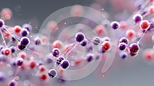 Abstract Molecular Network Background with Vibrant Interconnected Spheres