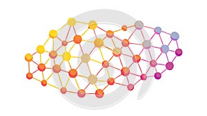 Abstract Molecular Network Interconnected Nodes Digital, vector design Generative AI