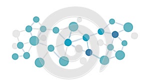 Abstract Molecular Network Nodes, Interconnected Data and Science, vector design Generative AI