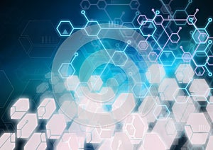 Abstract molecular structure background