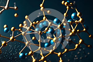Abstract molecular structure background illustration photo