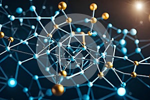 Abstract molecular structure background illustration photo