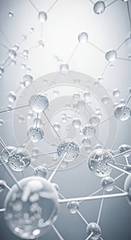 Abstract Molecular Structure Background, Science and Technology in 3D Rendering