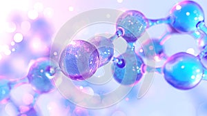 Abstract Molecular Structure with Bokeh Background