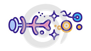 Abstract molecular structure connection, symbolizing biotechnology and innovation, vector design Generative AI
