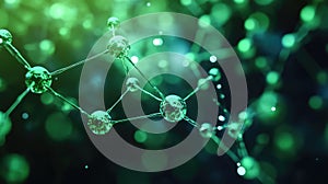 Abstract molecular structure creating a connected science network