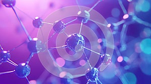 Abstract molecular structure creating a neural network connection
