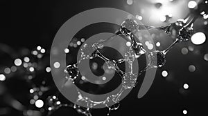 Abstract molecular structure creating a scientific network connection