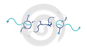 Abstract Molecular Structure or Data Network, vector design Generative AI