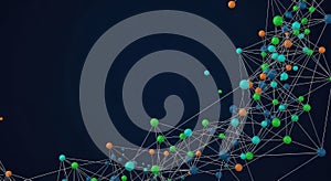 Abstract Molecular Structure, Network Connection, Data Background