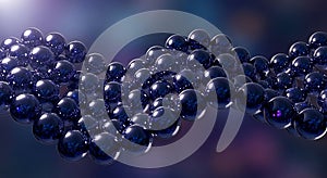 Abstract Molecular Structure with Reflective Spheres