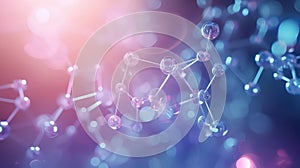 Abstract molecular structure tech plexus background. Generative AI