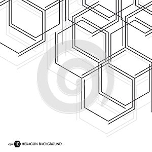 Abstract molecule background. Hexagonal chemistry pattern. Molecular scientific research. Composition of the molecular