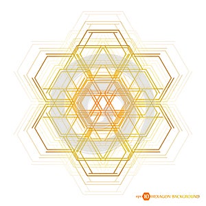 Abstract molecule background. Hexagonal chemistry pattern. Molecular scientific research. Composition of the molecular