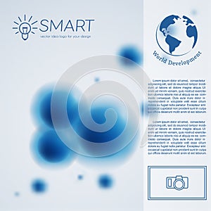 Abstract molecule background vector template