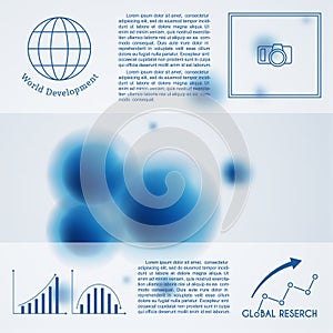 Abstract molecule background vector template