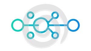 Abstract molecule connection network structure graphic, vector design Generative AI