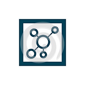 Abstract molecule icon illustration template logo and symbol vector