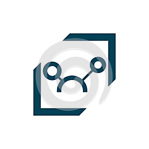 Abstract molecule icon illustration template logo and symbol vector