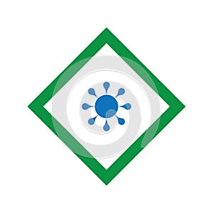 Abstract molecule icon illustration template logo and symbol vector