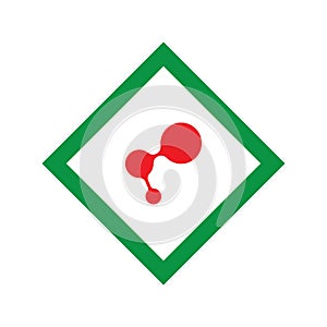 Abstract molecule icon illustration template logo and symbol vector