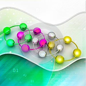 Abstract molecule icon set