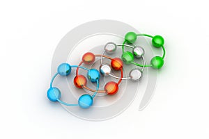 Abstract molecule icon set