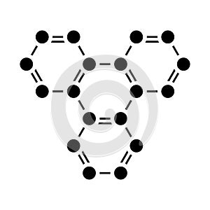 Abstract molecule icon - symbol of chemistry