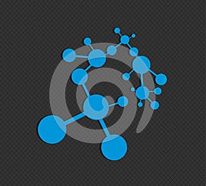 Abstract molecule logo