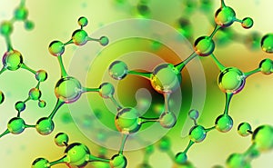 Abstract molecule model. Scientific research in molecular chemistry