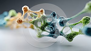 Abstract Molecule Structure Network Science Concept