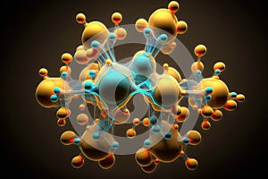 Abstract molecule structure. Science and medical background