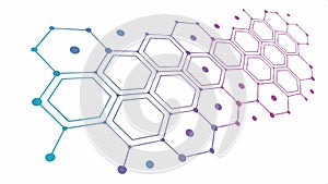 Abstract molecule structure, science and technology, network connection vector design Generative AI