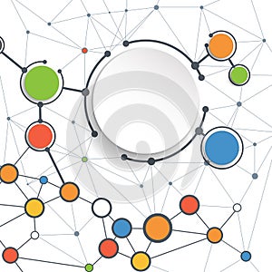 Abstract molecules and communication technology with integrated circles