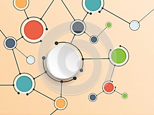 Abstract molecules and communication technology with integrated circles