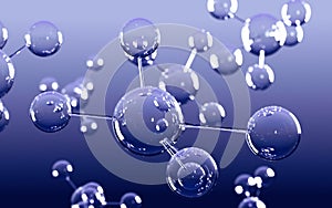 Abstract molecules design. Atoms. Abstract background for chemistry science banner or flyer. Science or medical background. 3d