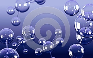 Abstract molecules design. Atoms. Abstract background for chemistry science banner or flyer. Science or medical background. 3d