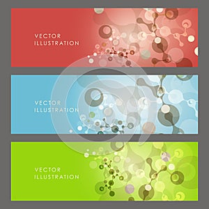 Abstract molecules design. Vector illustration