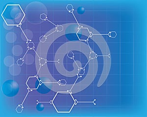 Abstract molecules medical background.