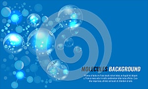 Abstract molecules structure design for your background. Vector illustration