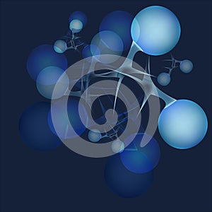 Abstract molecules structure design for your background. Vector illustration
