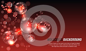 Abstract molecules structure design for your background. Vector illustration