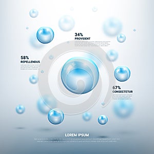 Abstract molecules vector background