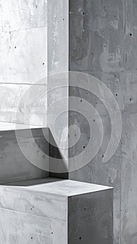 Abstract Monochromatic Concrete Blocks Background