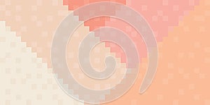 Abstract monochromatic of peach tones, pink and beige checked pattern background vector illustration