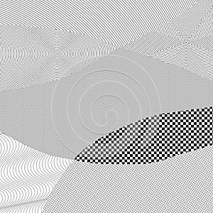 The Abstract Monochrome Geometric Pattern
